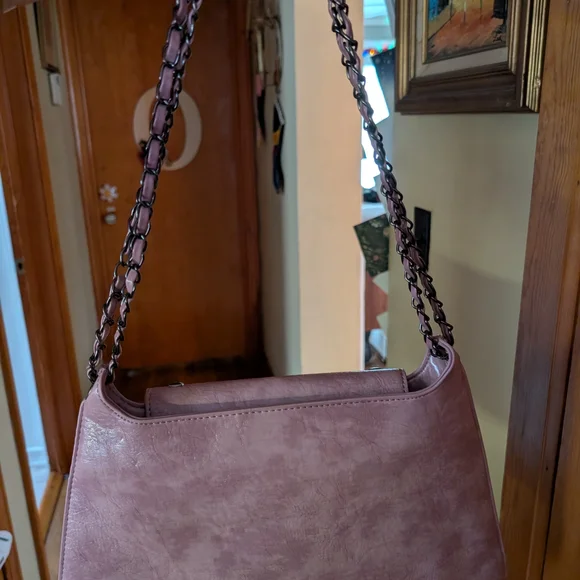 Studded Pink Shoulder Bag - Picture 2 of 3
